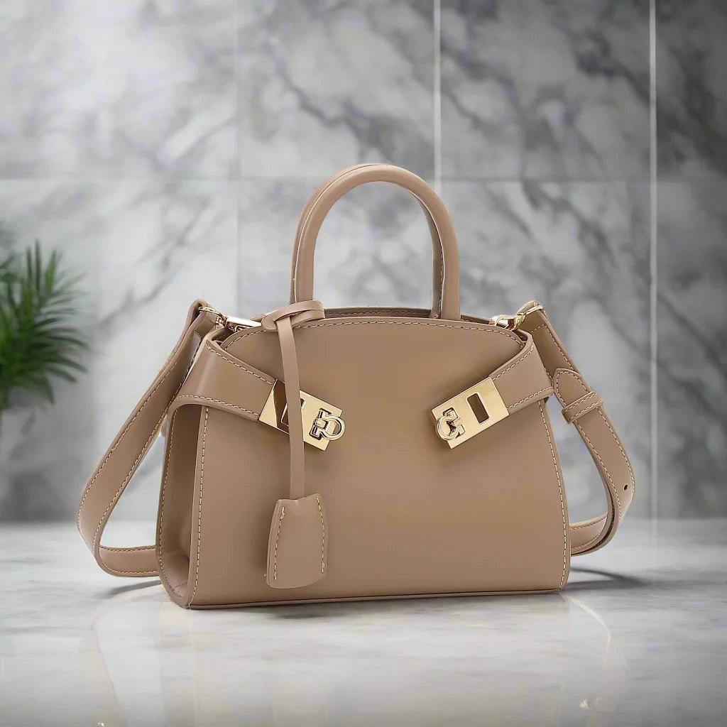 Muschel-Umhängetasche – Elegante Tasche aus PU-Leder