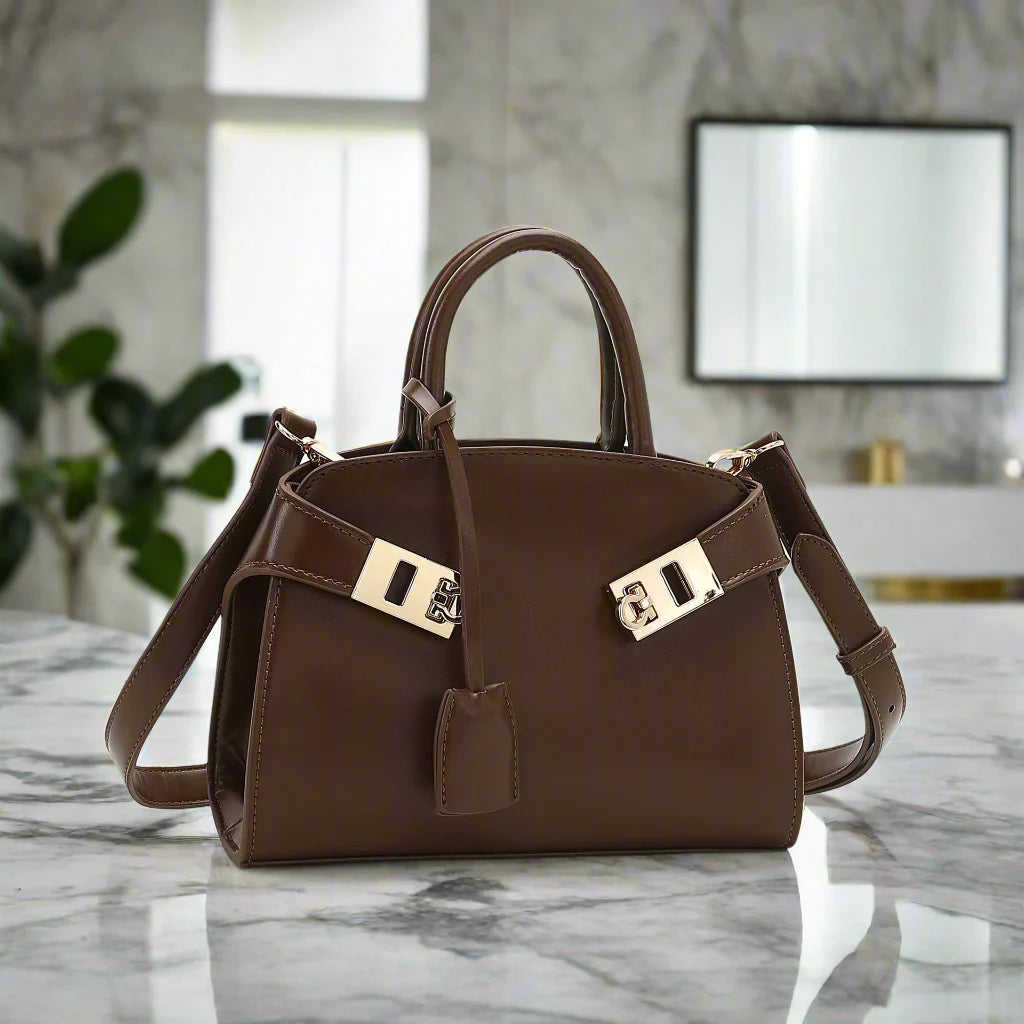 Muschel-Umhängetasche – Elegante Tasche aus PU-Leder