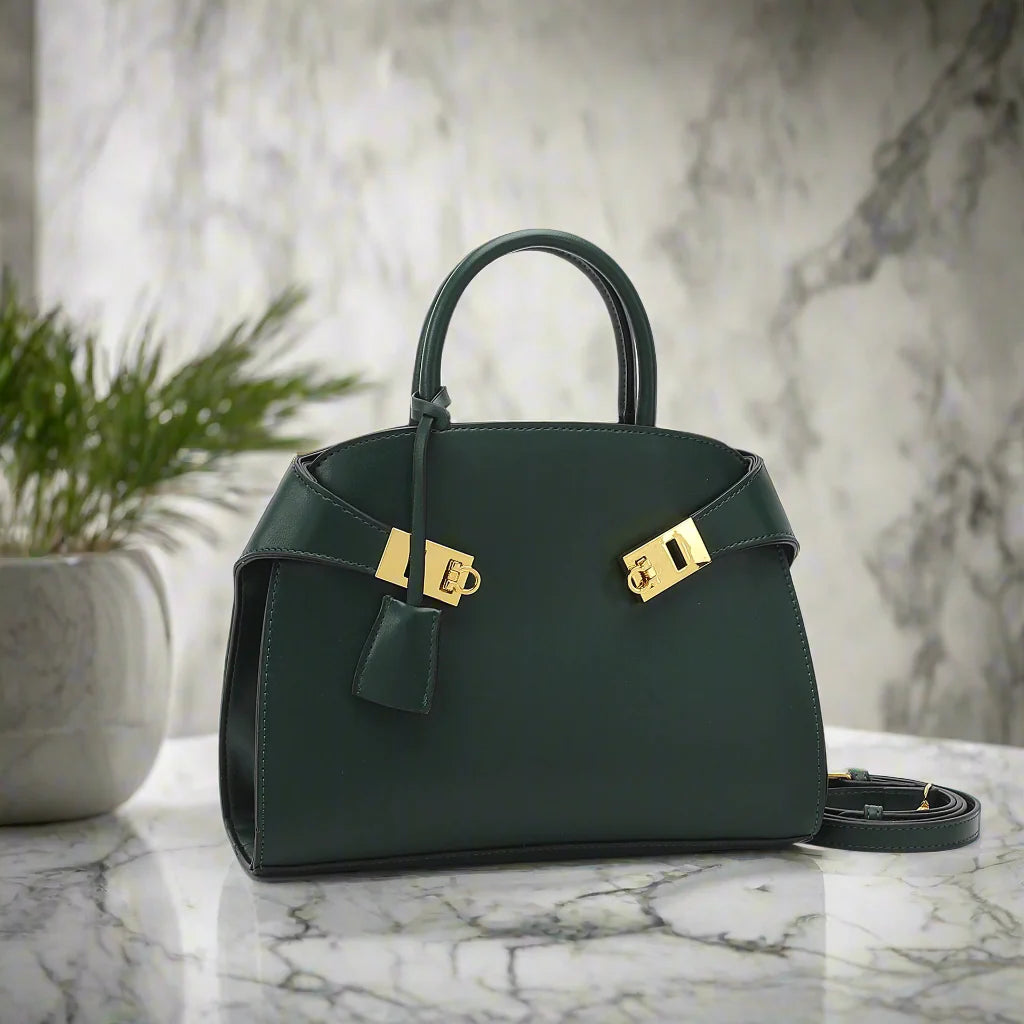 Muschel-Umhängetasche – Elegante Tasche aus PU-Leder