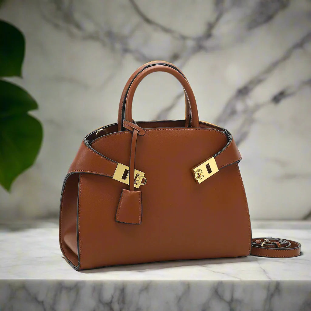 Muschel-Umhängetasche – Elegante Tasche aus PU-Leder