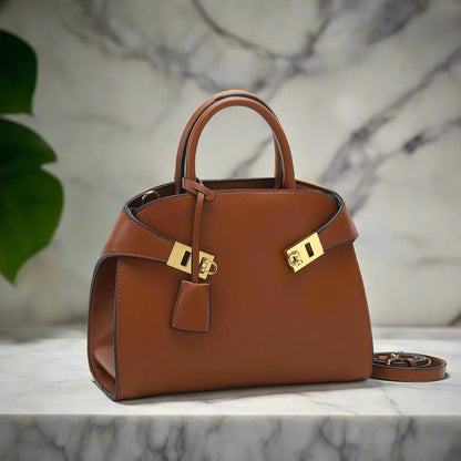 Muschel-Umhängetasche – Elegante Tasche aus PU-Leder