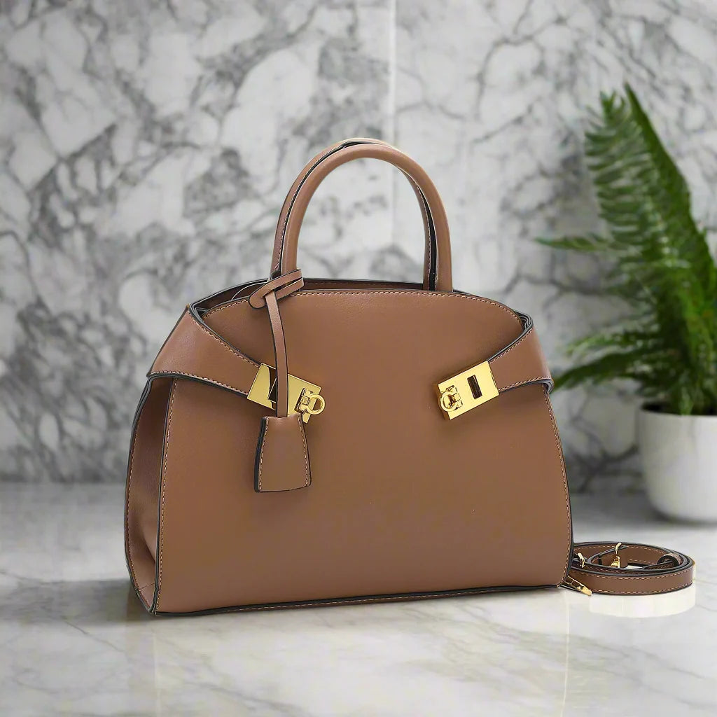 Muschel-Umhängetasche – Elegante Tasche aus PU-Leder