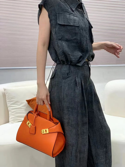 Muschel-Umhängetasche – Elegante Tasche aus PU-Leder